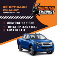 3.5" DPF Back Sinister Exhaust suits Isuzu D-Max 4JJ1 Dual Cab & Extra Cab
