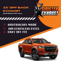 3.5" DPF Back Sinister Exhaust suits Isuzu D-MAX 08/2020+ 4JJ3