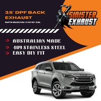 3.5" DPF Back Sinister Exhaust suits Isuzu MU-X MY21+ 4JJ3