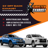 3.5" DPF Back Sinister Exhaust suits Mitsubishi Triton MQ / MR
