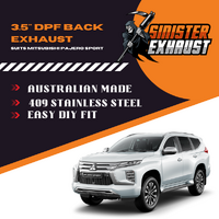 3.5" DPF Back Exhaust suits Mitsubishi Pajero Sport