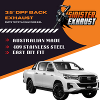 3.5" DPF Back Sinister Exhaust suits Toyota Hilux N80