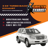 3>3.5" Turbo Back Sinister Exhaust suits Toyota Landcruiser 200 Series