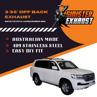 3>3.5" DPF Back Sinister Exhaust suits Toyota Landcruiser 200 Series 2016 to 2021