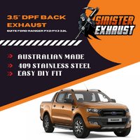 3.5" DPF Back Sinister Exhaust suits Ford Ranger PX2 PX3 3.2L