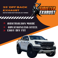 3.5" DPF Back Sinister Exhaust suits Ford Raptor 2.0ltr Bi Turbo 2018 to 2021