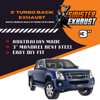 3" Turbo Back Exhaust suits Isuzu D-Max (2008 to 08/2010)