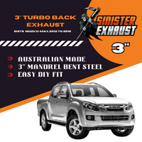 3" Turbo Back Sinister Exhaust suits Isuzu D-Max 2012 to 2016
