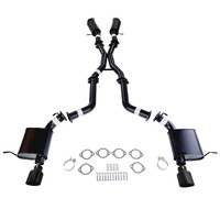 Twin 3" Cat Back Sinister Exhaust To Suit 6.4L SRT Jeep Grand Cherokee (WK2) Aluminised Steel (Black Tips)