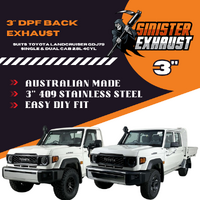 Sinister Exhaust 3" DPF Back to suit Toyota Landcruiser GDJL79 2.8L Single & Dual Cab