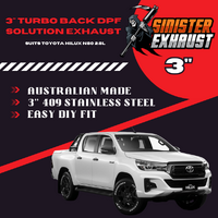 3" Turbo Back DPF Solution Sinister Exhaust to suit Toyota Hilux N80 2.8L