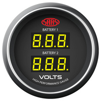 Dual Volt Gauge - Black Muscle Series