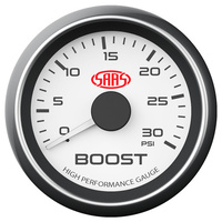 Boost Gauge - White Muscle Series