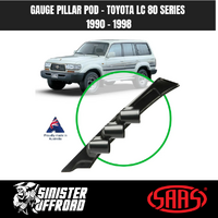 3 Gauge Pillar Pod Toyota Landcruiser 80 Series 1985 - 1998