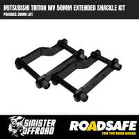 Roadsafe 50mm Extended Rear Leaf Spring Shackle Kit to suit Mitsubishi Triton MV