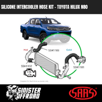 Silicone Intercooler Hose Kit to suit Toyota Hilux N80 2.4L 2.8L