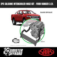 2pc Silicone Intercooler Hose Upgrade Kit to suit Ford Ranger PX 3.2Ltr