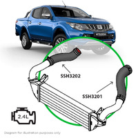 MQ MR Mitsubishi Triton Intercooler Hose Upgrade Kit