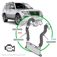 NS NT Mitsubishi Pajero Intercooler Hose Upgrade Kit