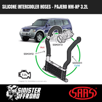 Silicone Intercooler Hose Kit to suit Mitsubishi Pajero NM - NP 3.2L