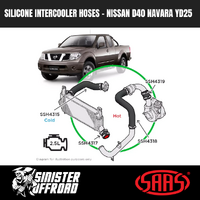 Silicone Intercooler Hoses to suit Nissan Navara D40 YD25