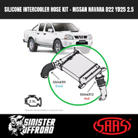Silicone Intercooler Hoses to suit Nissan Navara D22 YD25 2.5