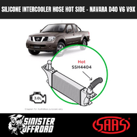 Silicone Intercooler Hose Hot Side suits Nissan Navara D40 ST-X/ST-X550 3.0L V6 V9X