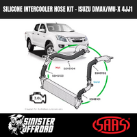 Silicone Intercooler Hoses to suit Isuzu D-Max / MU-X 4JJ1 2012 to 2016
