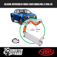  Silicone Intercooler Hoses to suit Isuzu DMAX/MU-X 2016-20