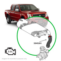 Silicone Intercooler Hose (Hot Side) suits Holden Colorado RC