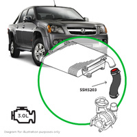 Silicone Intercooler Hose (Hot Side) suits Isuzu D-Max (1st Gen)