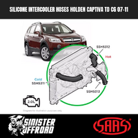 Silicone Intercooler Hoses to suit Holden Captiva TD CG 07-11