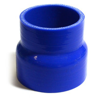 Straight Blue Silicone Reducer 63mm X 70mm X 76mm
