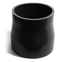 Straight Black Silicone Reducer 70mm X 76mm X 76mm
