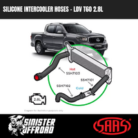 Silicone Intercooler Hoses to suit LDV T60 2.8L 2017 to 2021