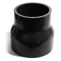 Straight Black Silicone Reducer 76mm X 102mm X 102mm