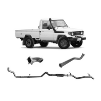 Redback Extreme Duty Exhaust for Toyota Landcruiser 75 Series Leaf Suspension Front with 1HD Conversion