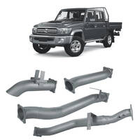 Redback Extreme Duty Single 4" DPF Back Exhaust for Toyota Landcruiser V8 79 Series Dual Cab
